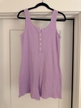 Old Navy Waffle Knit Romper in Purple